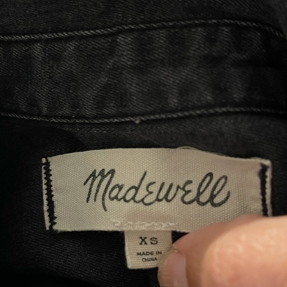Madewell Lunar Wash Denim Waisted Shirtdress Size XS - Picture 4 of 5